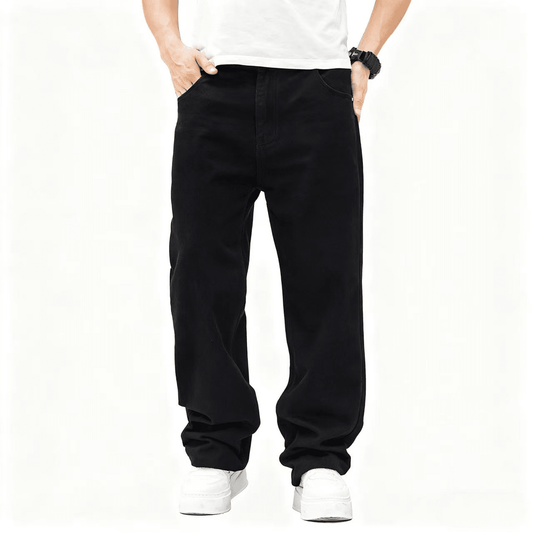 Relaxed Fit Straight-Leg Denim Jeans