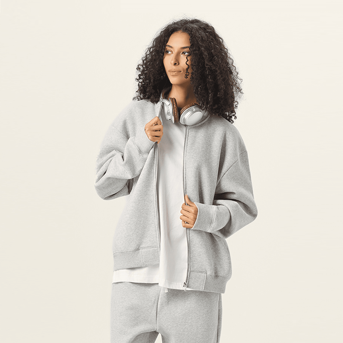 Unisex Fleece Zip-Up Jacket