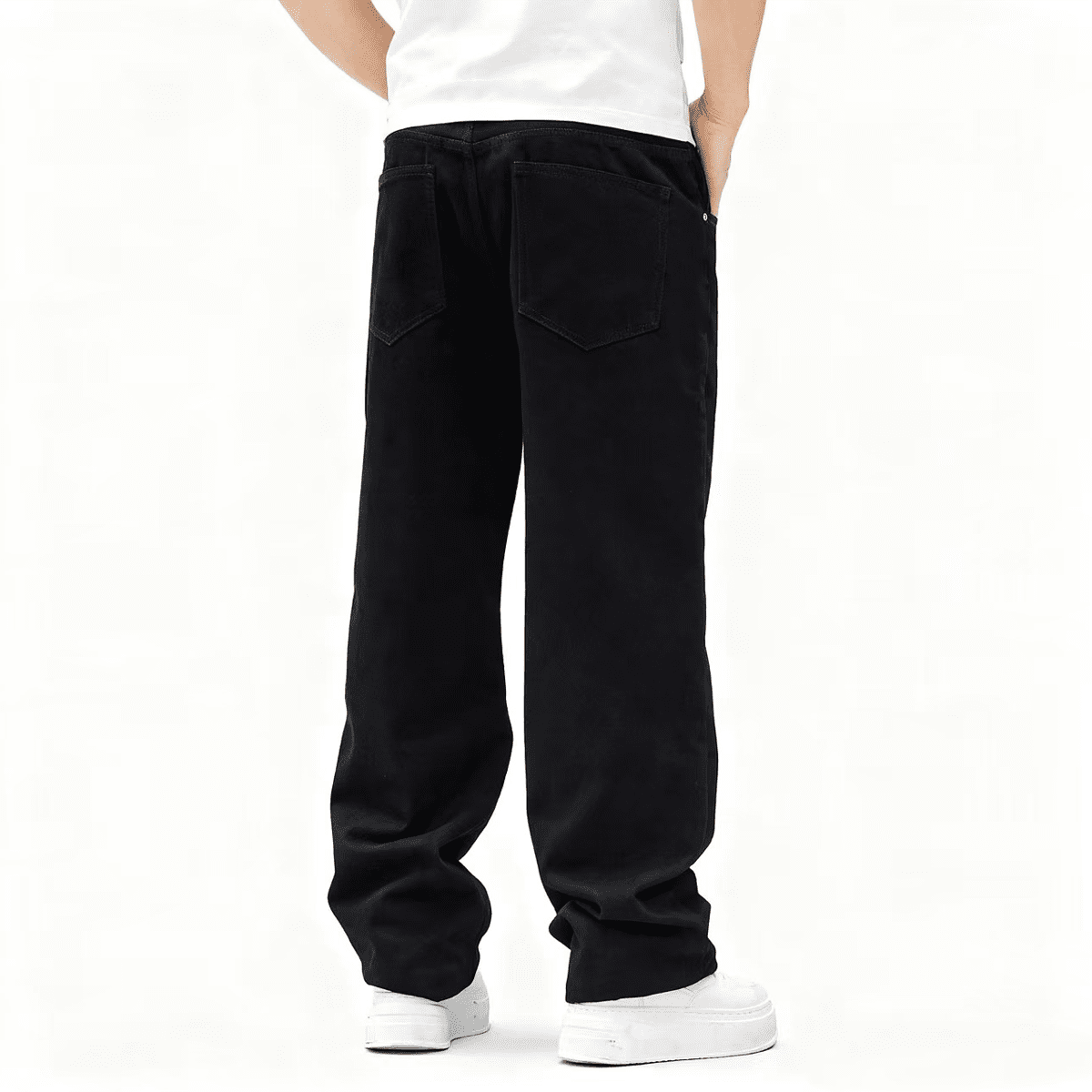 Relaxed Fit Straight-Leg Denim Jeans