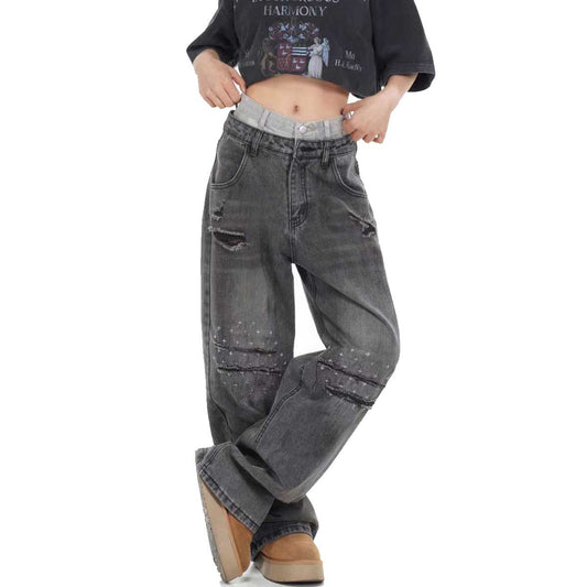 Vintage Inspired Women's Ripped Jeans
