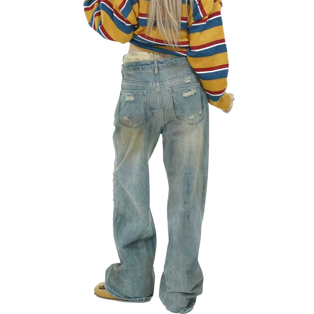 Vintage Inspired Women's Ripped Jeans