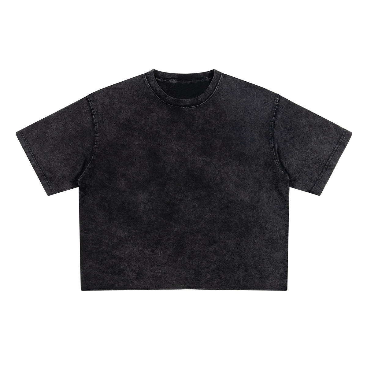 Unisex Cropped Faded Washed T-shirt